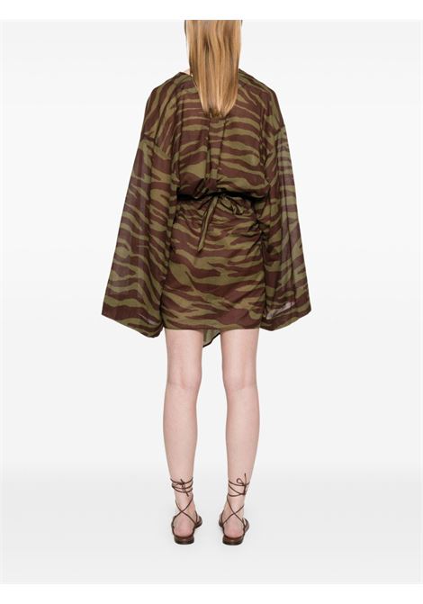 Brown zebra-print dress The Attico - women THE ATTICO | 250WCA00404CCC082PR997